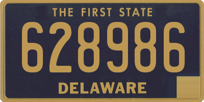 DE license plate 628986