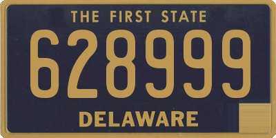 DE license plate 628999