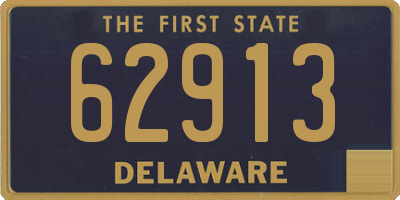 DE license plate 62913