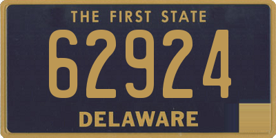 DE license plate 62924