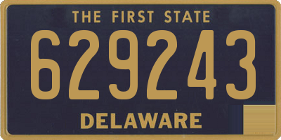 DE license plate 629243