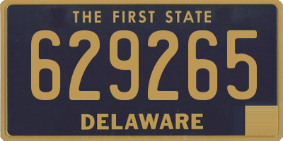 DE license plate 629265