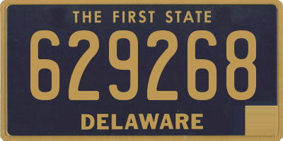 DE license plate 629268
