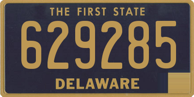 DE license plate 629285