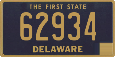 DE license plate 62934