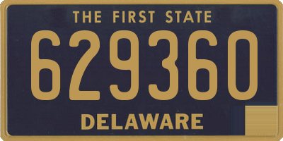 DE license plate 629360