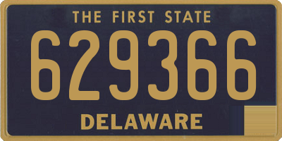 DE license plate 629366