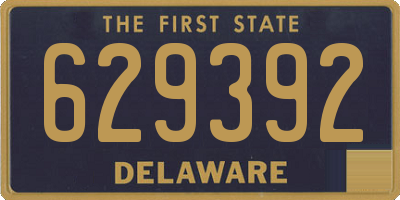 DE license plate 629392