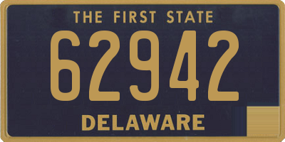 DE license plate 62942