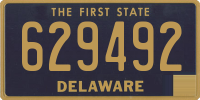 DE license plate 629492