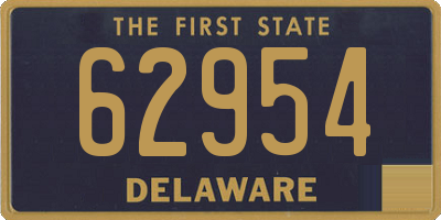 DE license plate 62954