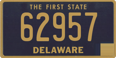 DE license plate 62957