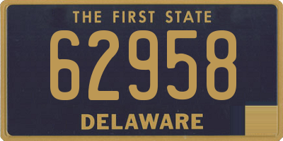 DE license plate 62958