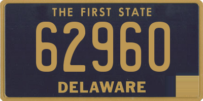 DE license plate 62960