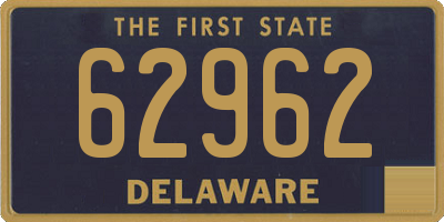 DE license plate 62962