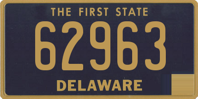 DE license plate 62963