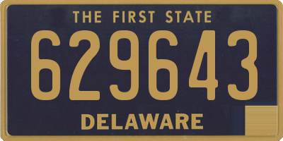 DE license plate 629643