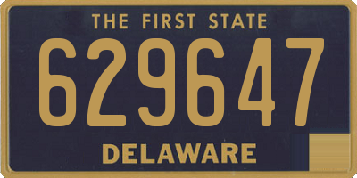 DE license plate 629647
