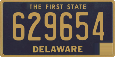 DE license plate 629654