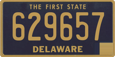 DE license plate 629657