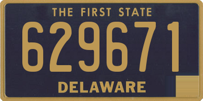 DE license plate 629671