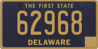 DE license plate 62968