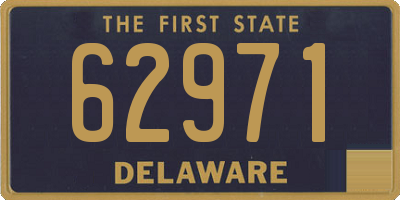 DE license plate 62971
