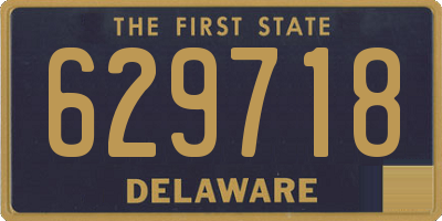 DE license plate 629718