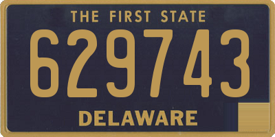 DE license plate 629743