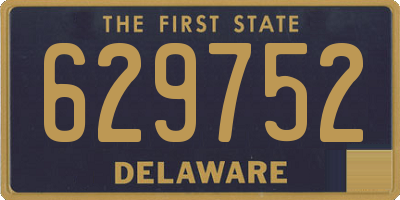 DE license plate 629752