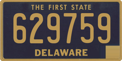 DE license plate 629759