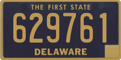 DE license plate 629761