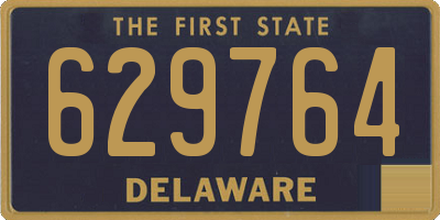 DE license plate 629764