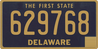 DE license plate 629768