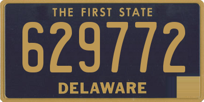 DE license plate 629772