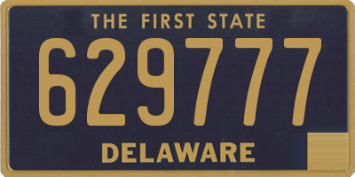 DE license plate 629777