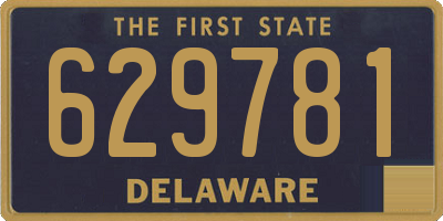 DE license plate 629781