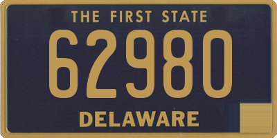 DE license plate 62980
