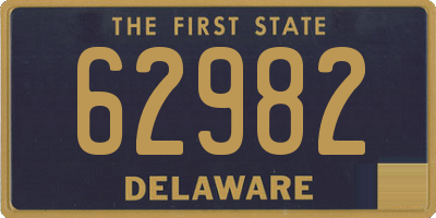 DE license plate 62982