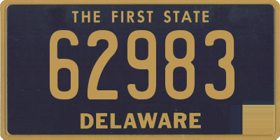 DE license plate 62983