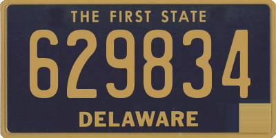 DE license plate 629834