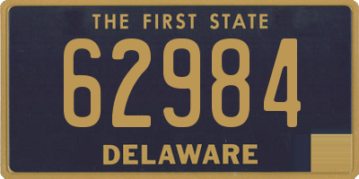 DE license plate 62984