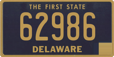 DE license plate 62986