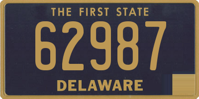 DE license plate 62987