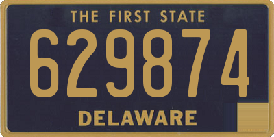 DE license plate 629874