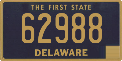 DE license plate 62988
