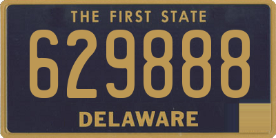 DE license plate 629888