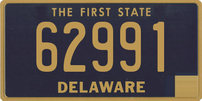 DE license plate 62991