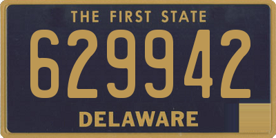 DE license plate 629942