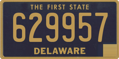 DE license plate 629957